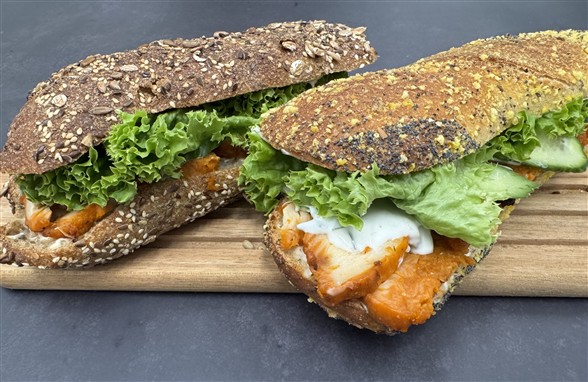 Sandwich med BQ Kylling/Tzaziki